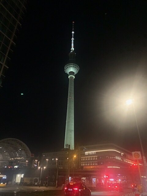 Berlin Tower as seen at night