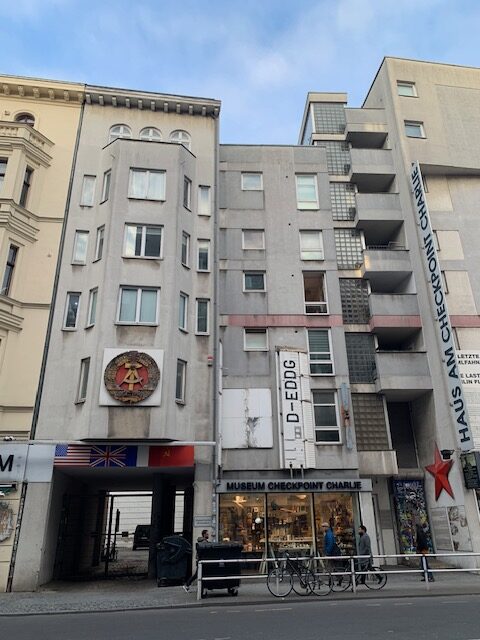 The building for the museum at Checkpoint Charlie in Berlin